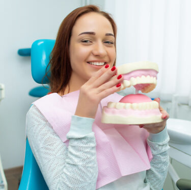 Patient doing dental crown treatment at East York dental clinic